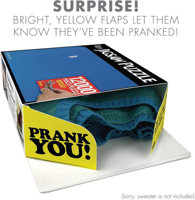Prank Pack, 12,000 Pieces Jigsaw Puzzle Prank Gift Box, Wrap Your Real Present in a Funny Authentic Prank-O Gag Present Box | Novelty Gifting Box for Pranksters