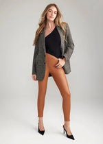 Yummie - Faux Leather Shaping Legging with Side Zip