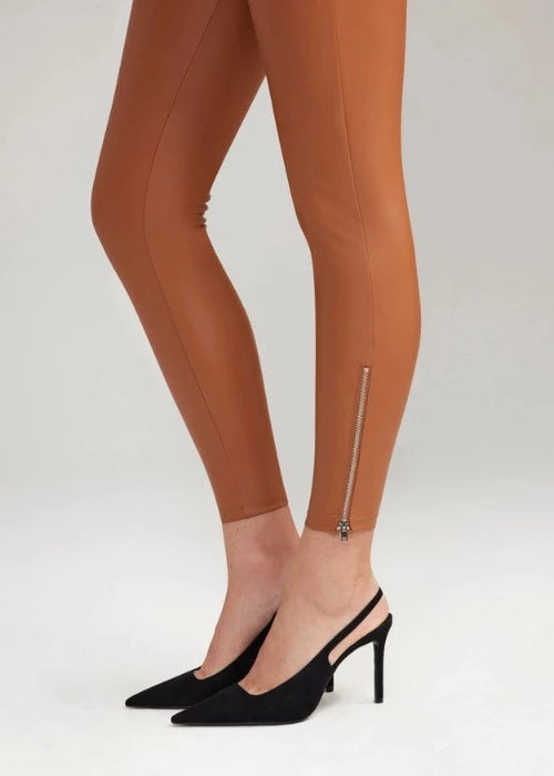 Yummie - Faux Leather Shaping Legging with Side Zip