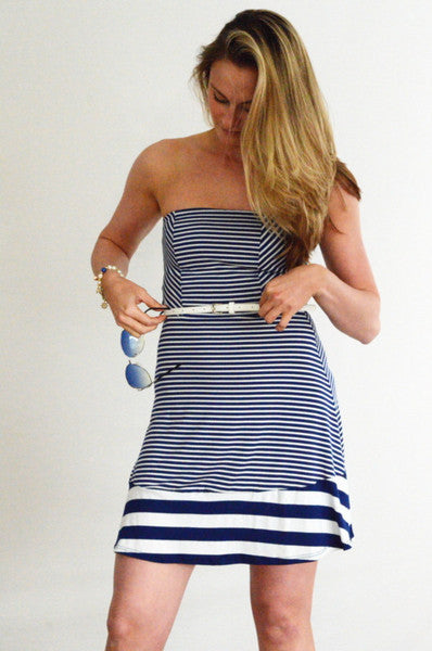 Striped Tube Top Dress - FrouFrou Couture