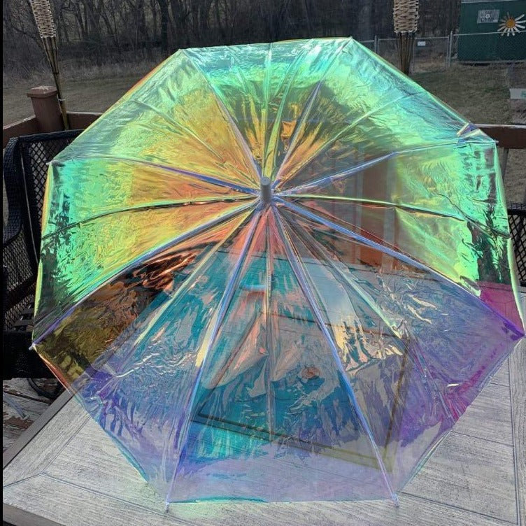 iridescent patio umbrella Iridescent Holographic Umbrella