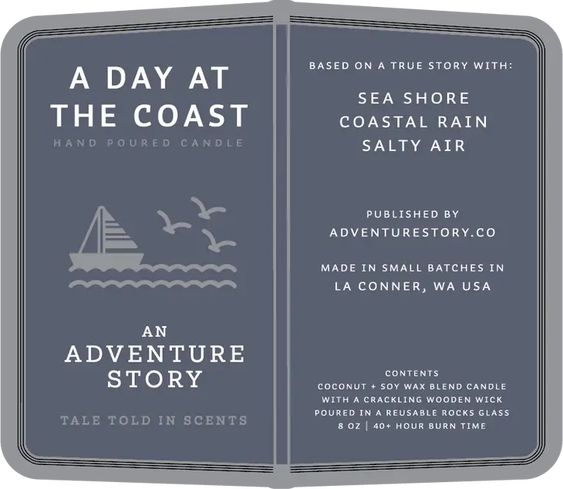 Adventure Story - A Day at the Coast Candle