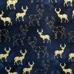 Christmas Wrapping Paper Roll - Gold Reindeer Constellations