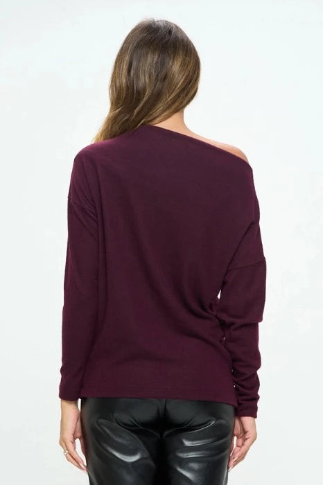 Super Soft Knit Off the Shoulder Top - Assorted colors