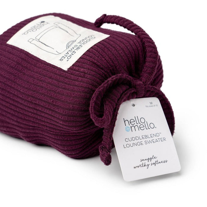 Hello Mello Cuddleblend Sweater: Wine