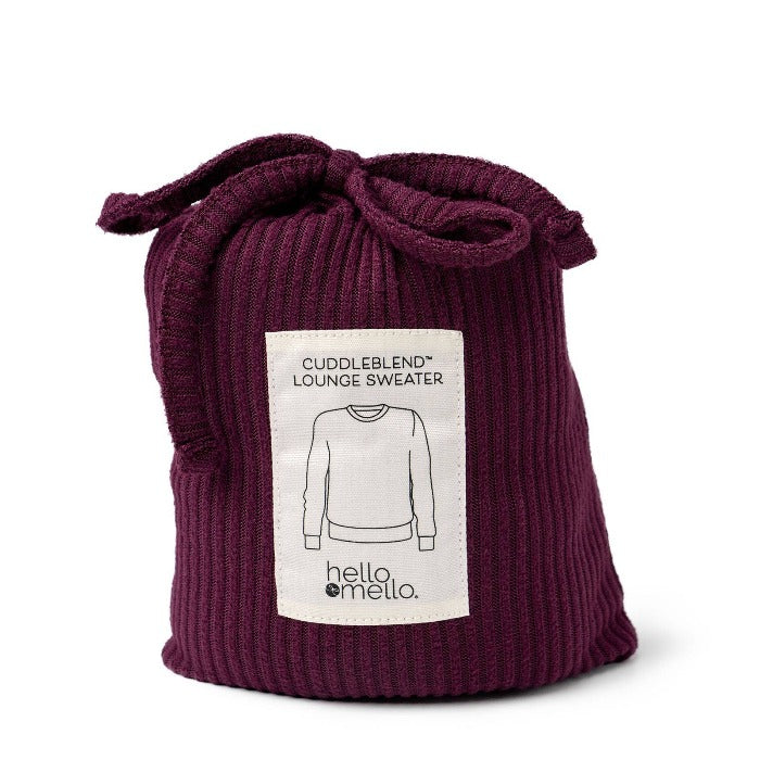 Hello Mello Cuddleblend Sweater: Wine