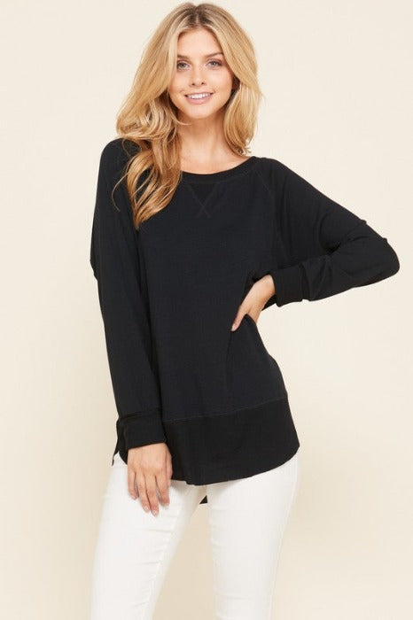 Knit Tunic Top in A Relaxed Fit Pullover Sweater - Assorted Colors