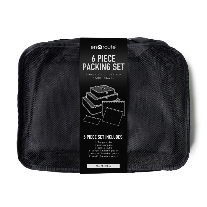 Set of 6 lightweight packing cubes &amp; travel bags