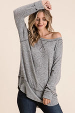 Tiger Brush Sweater with Cuffed Sleeves - Assorted Colors