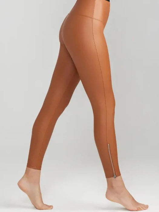 Yummie - Faux Leather Shaping Legging with Side Zip