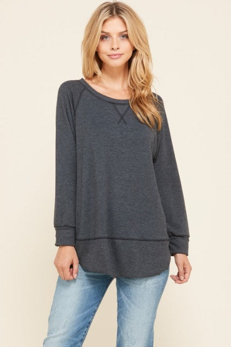 Knit Tunic Top in A Relaxed Fit Pullover Sweater - Assorted Colors