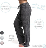 Hello Mello CuddleBlend Women’s Comfortable Lounge Wide Leg Pajama Pants Elastic Waistband With Side Pockets