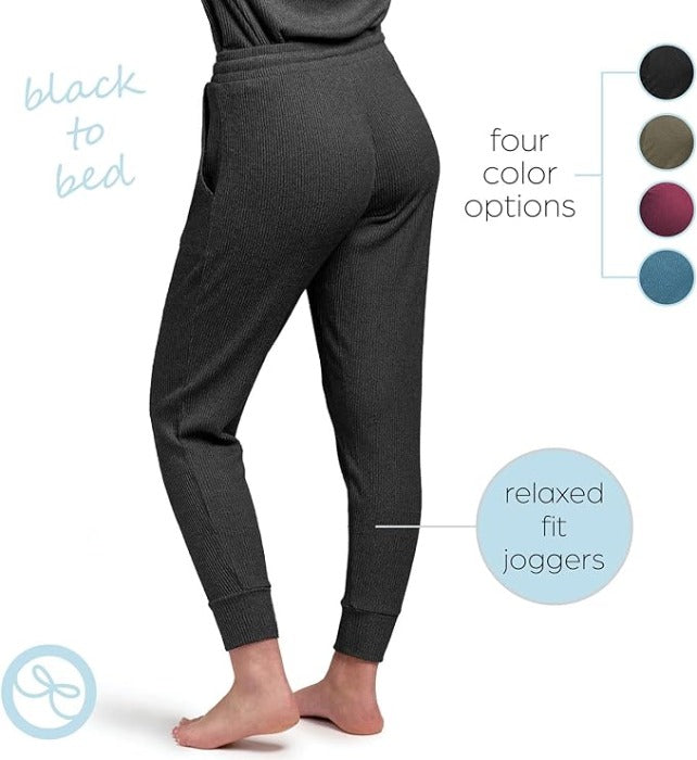 Hello Mello Cuddleblend Lounge Joggers Comfy Lightweight Pants for Women Pajama Bottoms PJ Jogger Pants