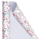 Christmas Wrapping Paper Roll - Foil - Pink Floral