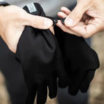 HIGH-QUALITY MATERIAL Gloves are made of 92% Polyester and 8% Spandex. Featuring high sensitive conductive material on thumbs, forefingers and middle fingers, you can wear the gloves to touch screen of your smartphone, tablet, iPhone or other touch screen devices.