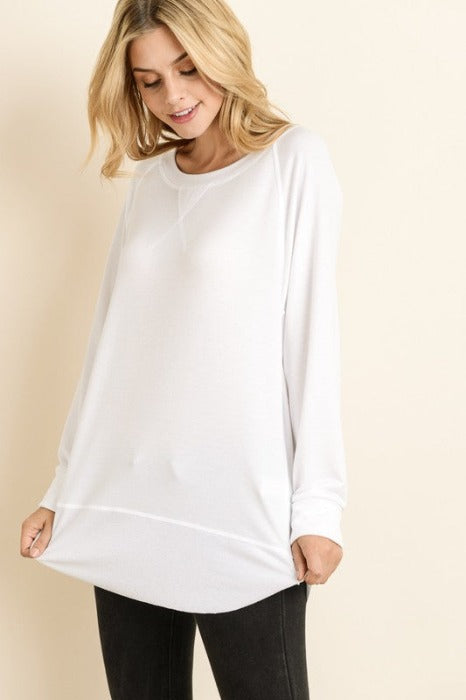 Knit Tunic Top in A Relaxed Fit Pullover Sweater - Assorted Colors