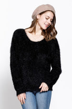 Fuzzy Metallic Sweater - FrouFrou Couture