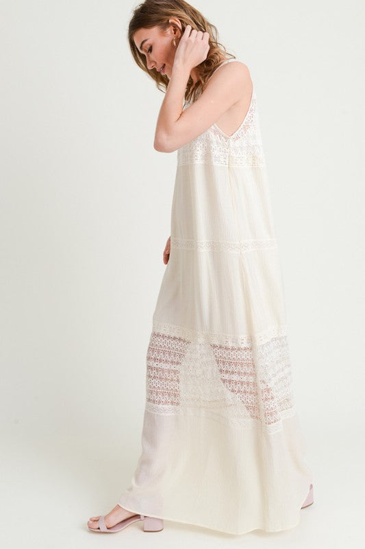 Vintage Lace Detailed Maxi Dress - FrouFrou Couture