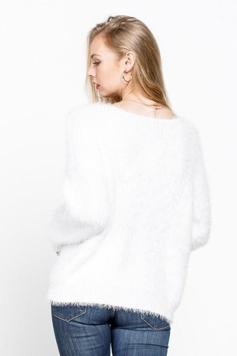 Fuzzy Metallic Sweater - FrouFrou Couture