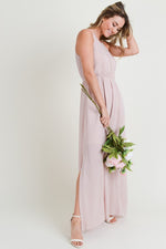 Lace Trimmed Maxi Dress with Back Keyhole - FrouFrou Couture