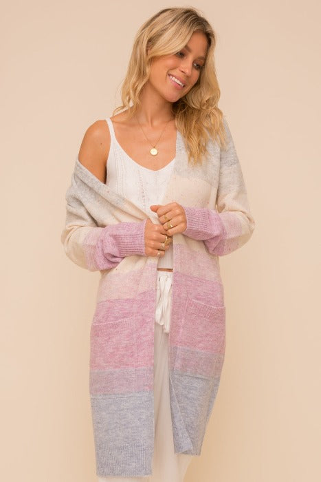 Multi-Color Fluffy Cardigan with Pockets - FrouFrou Couture