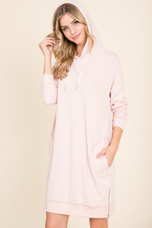 oversized pink hoodie dress ASOS DESIGN oversized mini sweatshirt dress in hot pink