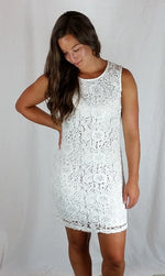 Lovely Lace Bodycon Dress- Ivory - FrouFrou Couture