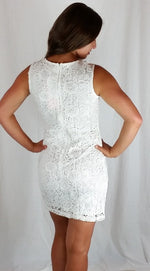 Lovely Lace Bodycon Dress- Ivory - FrouFrou Couture