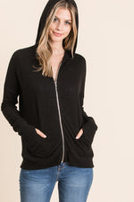 Thumb Hole Hoodie Jacket - FrouFrou Couture