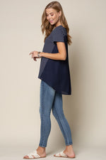 Stripe Button Back Shirt - FrouFrou Couture