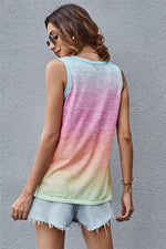 Multicolor Ombre Tank Top - FrouFrou Couture