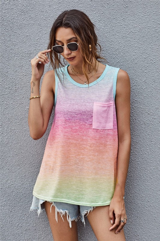 Multicolor Ombre Tank Top - FrouFrou Couture