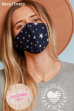 COTTON FITTED FACE MASK WITH FILTER - FrouFrou Couture