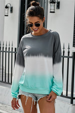 Color Block Tie Dye Pullover Sweatshirt - FrouFrou Couture