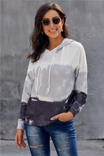 Tie dye Gradient Long Sleeve Pullover Hoodie - FrouFrou Couture