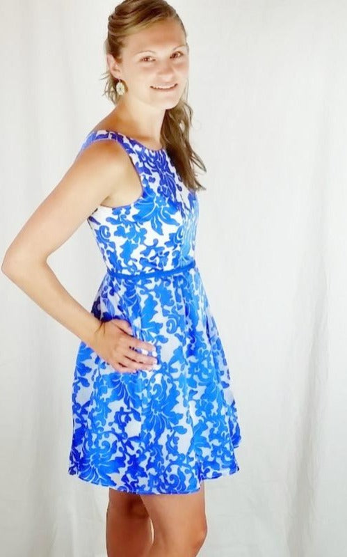 Minuet Embroidered Floral Multi-Layer Cocktail Dress - FrouFrou Couture