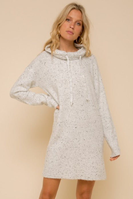 Soft Spackled High Neck Sweater Dress - FrouFrou Couture