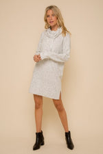 Soft Spackled High Neck Sweater Dress - FrouFrou Couture