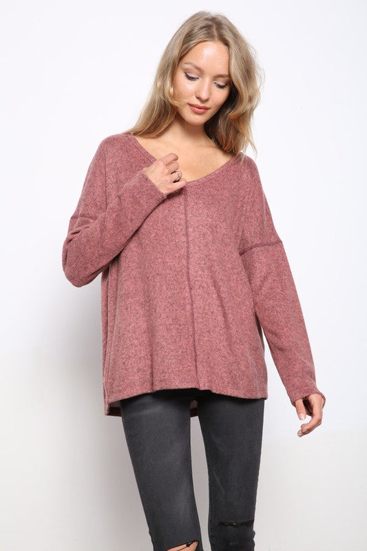 Loose Fit Hacci Top - FrouFrou Couture