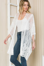 Cabana Chillen' Lace Swim Kimono
