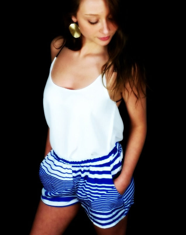 Royal Blue Regatta Shorts - FrouFrou Couture
