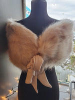 Faux Fur Shawl with Scarf Tie - FrouFrou Couture