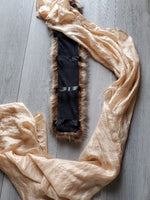 Beige Faux Fur Collar Scarf - FrouFrou Couture