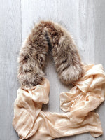 Beige Faux Fur Collar Scarf - FrouFrou Couture