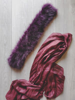 Aubergine Faux Fur Collar Scarf - FrouFrou Couture