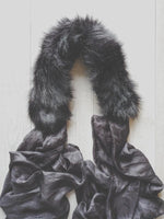 Black Faux Fur Collar Scarf - FrouFrou Couture