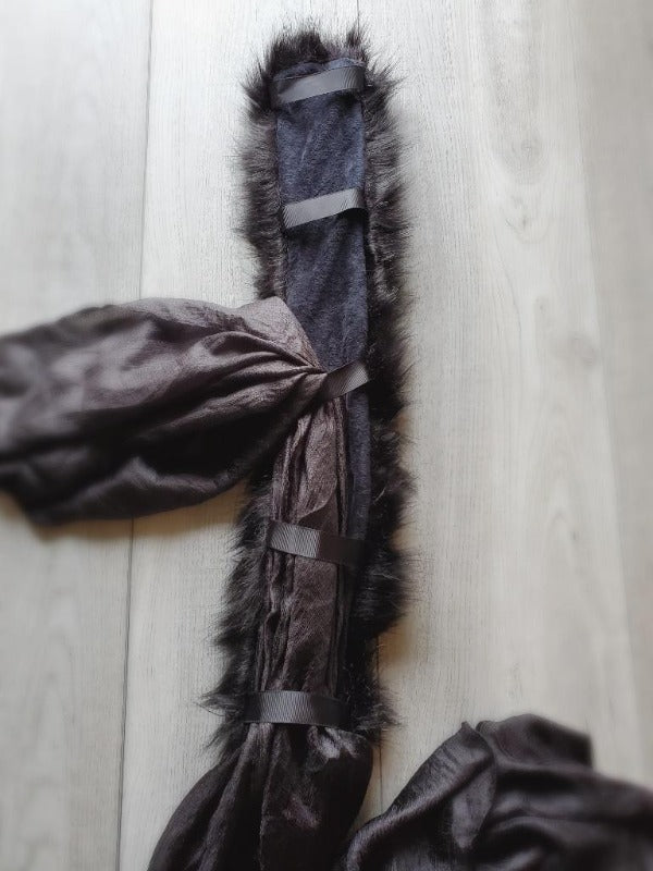 Black Faux Fur Collar Scarf - FrouFrou Couture