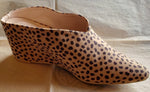 Leopard Pointed Toe Slip On Wedges