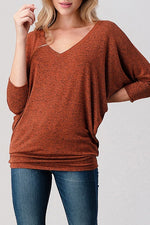 Hacci Knit Dolman Sleeve Tops - 2710