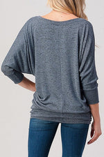 Hacci Knit Dolman Sleeve Tops - 2710